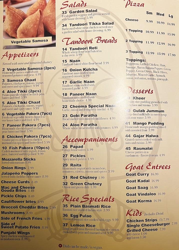 Taj Bar & Grill Menu image 2